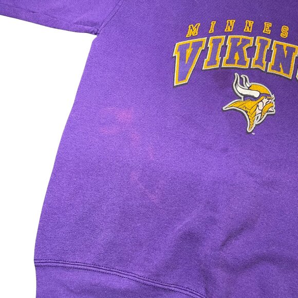 90s Pro Player Minnesota Vikings Crewneck Sweatshirt Large - Picture 4 of 5